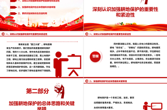 2023切实加强耕地保护抓好盐碱地综合改造利用ppt大气精美坚持走粮食安全战略 加强耕地保护党组织专题党课教育课件