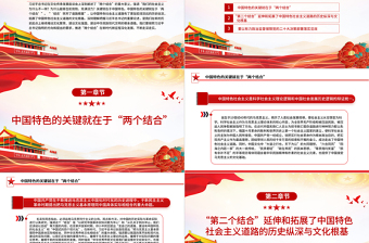 加强理解和把握两个结合筑牢道路根基PPT党建风深入学习文化传承发展座谈会专题课件模板下载