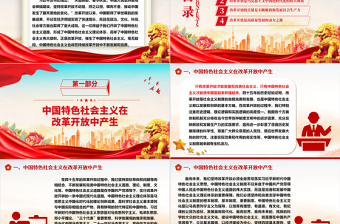 从中国改革开放的历程中得到的启发ppt简洁党政风坚持走中国特色社会主义道路党组织党支部党员学习培训党课课件