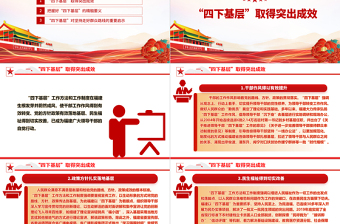 “四下基层”在福建取得的成效与时代价值ppt贯彻落实“四下基层”工作原则党组织党支部党员学习培训党课课件
