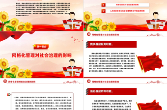 创新网格化管理促基层社会治理工作PPT大气精美风党员干部学习教育专题党课课件模板