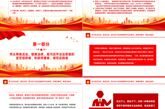 党员干部要做遵守党规国法的模范PPT红色党政风领导干部带头维护纪法尊严模范遵守党规国法党课