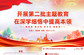深学细悟主题教育PPT党政风提高党员干部看家兴党强国本领专题党课