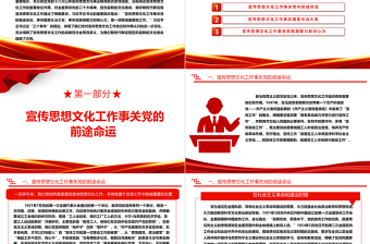 深刻认识宣传思想文化工作的极端重要性ppt大气简洁风文化使命专题党课课件