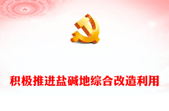2023积极推进盐碱地综合改造利用ppt红色简洁风着力夯实国家粮食安全的资源基础党组织党支部专题党课教育课件(讲稿)