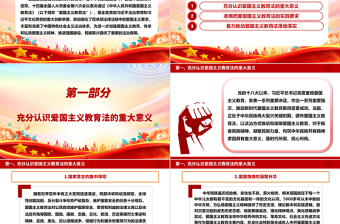 深化爱国主义教育 凝聚强国复兴力量ppt实用党建风爱国主义教育专题党课课件