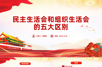 党务知识PPT党政风民主生活会和组织生活会的五大区别微党课