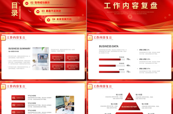 2024新春开门红PPT红色喜庆新年工作计划模板