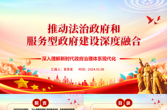 大力推进法治政府和服务型政府建设深度融合ppt大气华美新时代政府治理体系现代化专题党课