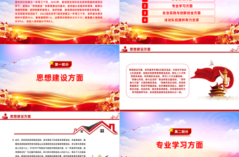 2023团支部工作总结PPT大气华美团支书年度述职报告模板