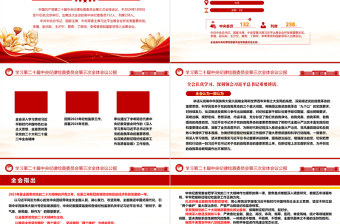 中共第二十届中央纪委三次全会公报PPT红色大气全面从严治党专题党课课件