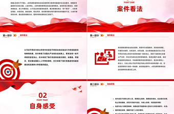 党员干部违法违纪案例警示教育组织生活会PPT红色简洁以案为鉴课件模板
