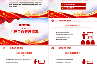 2023驻村工作队年终工作总结PPT大气华美总结述职汇报模板