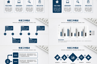 蓝色简约个人工作总结汇报月度计划PPT