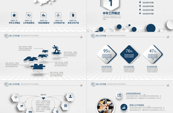 简约商务微粒体工作总结工作计划工作述职ppt模板