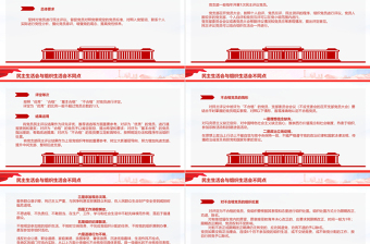 红色大气如何开展年度民主评议党员工作PPT民主生活会课件