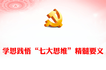 贯彻落实“七大思维”精髓要义PPT党政风引领推动新时代政法工作行稳致远课件(讲稿)