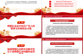 2024第1季度微党课PPT大气简洁加强新时代党的理想信念教育专题课件下载