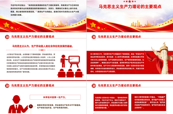 2024新质生产力PPT红色简洁马克思主义生产力理论的重大创新微党课