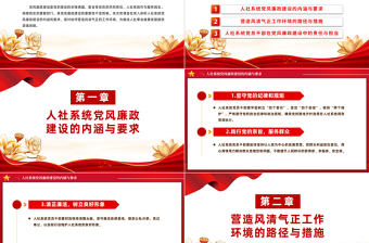 2024党风廉政建设PPT精美创意加强人社系统党风廉政建设营造风清气正的工作环境课件
