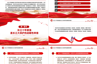 坚定不移推进长江十年禁渔PPT精美大气长江生态保护课件下载