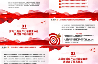 培养高素质劳动者PPT红色精美发展新质生产力专题党课
