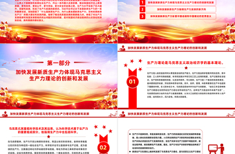 深入解读发展新质生产力的理论意义PPT大气风学习教育党课课件模板
