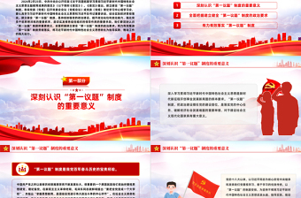 自觉建立健全“第一议题”制度PPT党政风深刻认识“第一议题”制度的重要意义课件