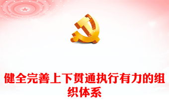 完善上下贯通执行有力的组织体系PPT深入学习关于党的建设的重要思想课件(讲稿)