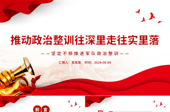 推进政治整训走深走实PPT党政风坚定不移推进军队政治整训课件