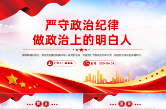 2024严守政治纪律做政治上的明白人PPT党政风党员干部思想教育微党课