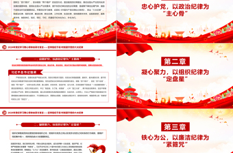 党纪学习教育PPT精美大气坚持挺纪于前时刻遵守党的六大纪律微党课