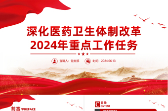 精美简洁深化医药卫生体制改革2024年重点工作任务PPT下载