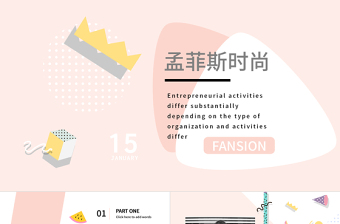 孟菲斯风格时尚PPT模板