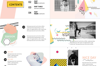 孟菲斯风格时尚PPT模板