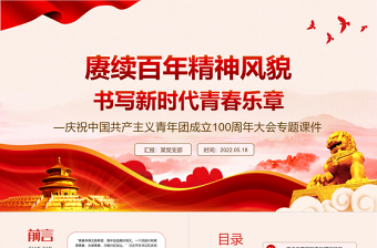 2022青春共筑中国梦ppt