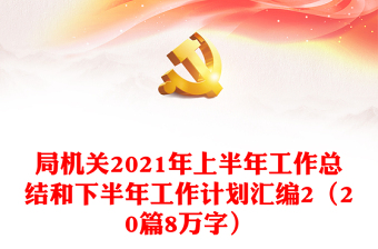 局机关2021年上半年工作总结和下半年工作计划汇编2（20篇8万字）