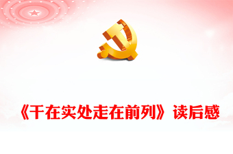 《干在实处走在前列》读后感