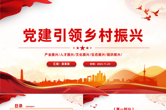 乡村振兴的“五个振兴”PPT大气党政风实施乡村振兴战略建设美丽新农村党课课件