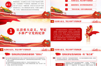 做一名好党员好干部PPT精美党政风2023年严守党的纪律加强党性修养廉政专题微党课课件