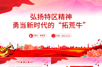 特区精神PPT敢闯敢试敢为人先埋头苦干中国共产党人精神谱系党课