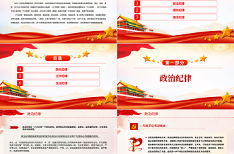 2024恪守六大纪律筑牢思想根基红色精美党员干部增强定力涵养正气微党课