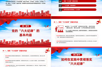 2024六大纪律PPT党建风党纪学习教育专题个人发言材料