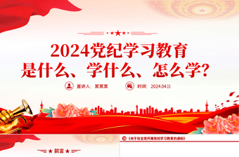 党政风2024党纪学习教育是什么学什么怎么学党的纪律建设PPT课件