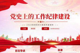 2024年党纪学习教育专题之党史上的工作纪律建设党课PPT课件