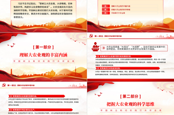 2024牢固树立和切实践行大农业观PPT党政风乡村振兴微党课