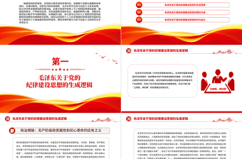 大气简洁毛泽东关于党的纪律建设思想的理论内涵及时代价值PPT下载