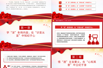 要知于心立于身化于行PPT红色大气党纪学习教育微党课