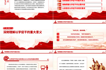 2023以学促干担当有为创伟业PPT党政风扎实开展主题教育提高解决实际问题的水平党员教育课件