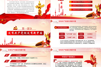 红色大气简约党政风热烈庆祝中国共产党成立一百周年ppt